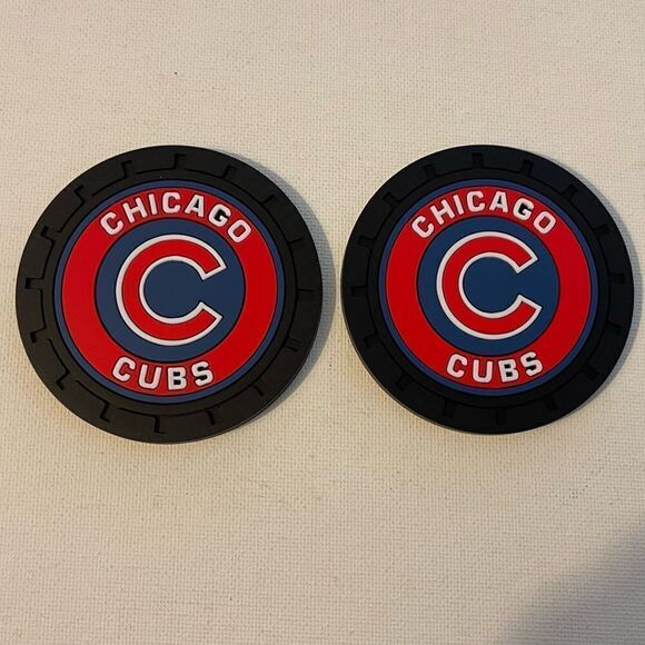 MLB Chicago Cubs Car Cup Holder Coasters set of 2 NWT - Picture 6 of 7